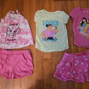 Bundle of Girls size 2T Disney tops and bottoms